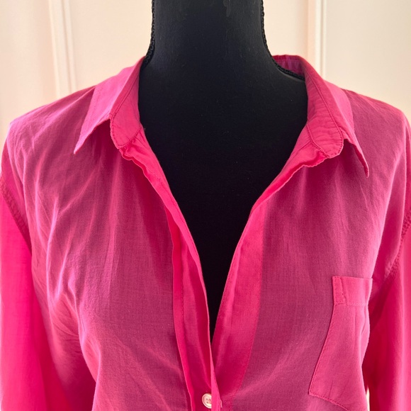 Lilly Pulitzer Pink Anna Maria Button Down Long Sleeves Cotton Shirt size xl - Picture 9 of 9